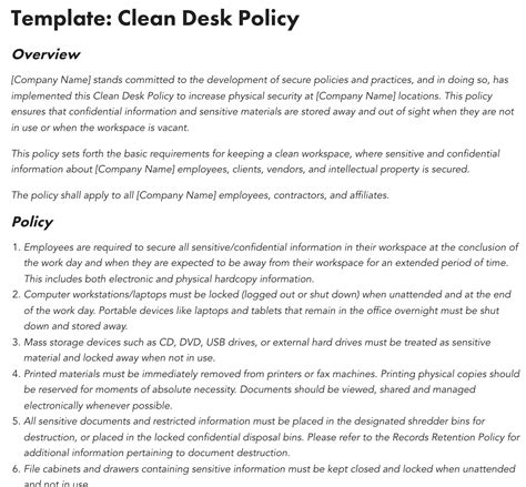 IT policy templates for businesses of all sizes .